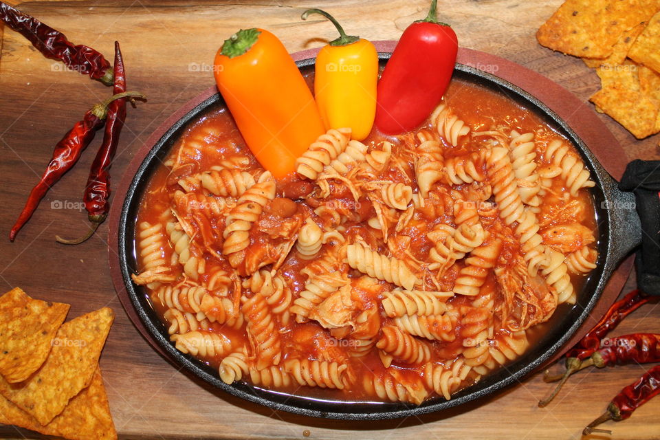 Pasta in skillet