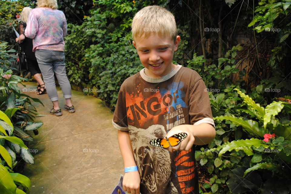 Boy with butterfly 