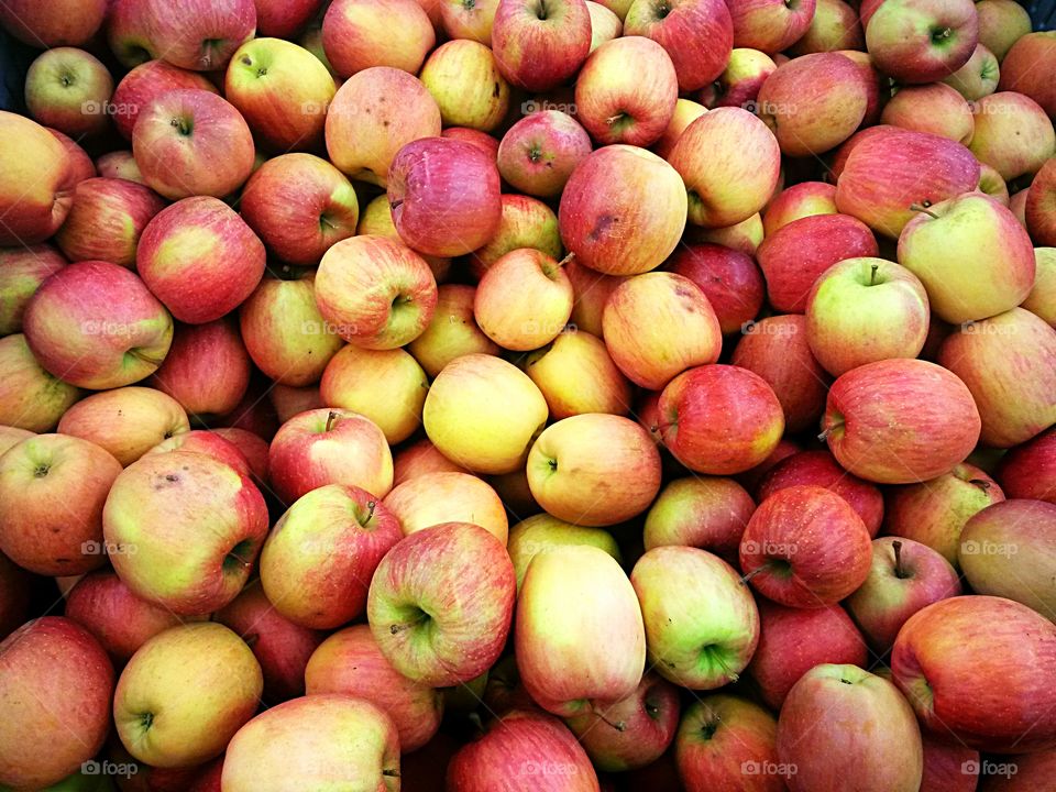 Full frame of red apples