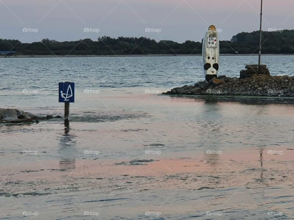 Monument to grandfather Wim, Oostvoornse Surf Meer Rotterdam, The Netherlands.
