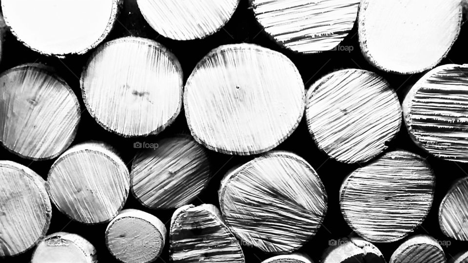 Black and White - Chopped Wood