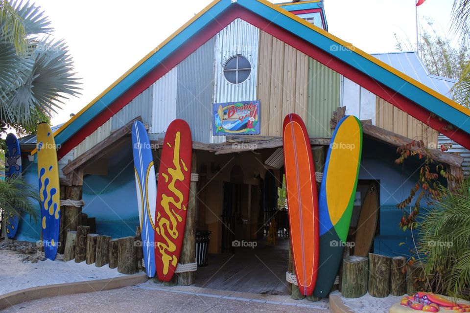 surf shack. the surf shack entrance to the pool at give kids the world in florida