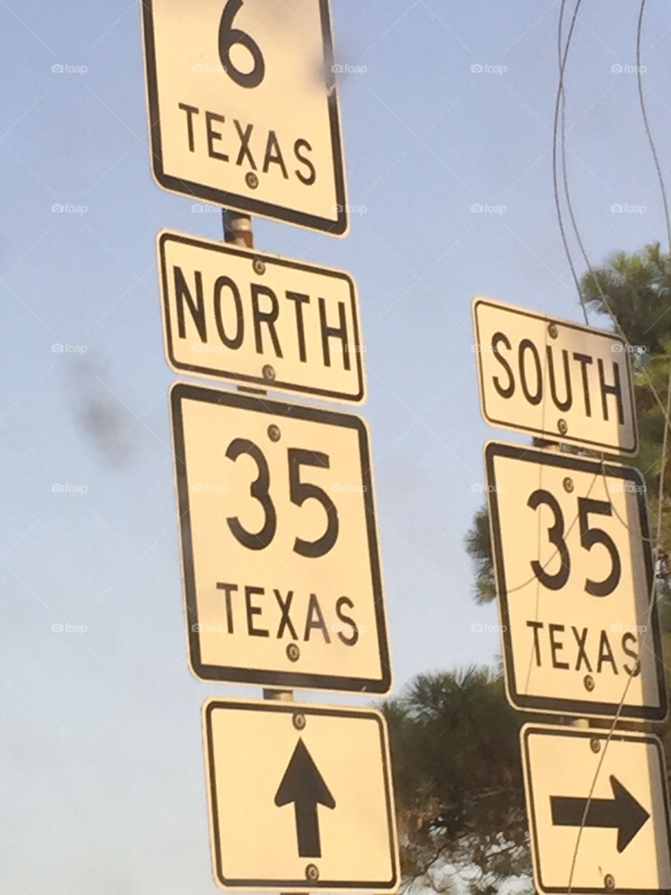Highway sign on the Texas back roads
