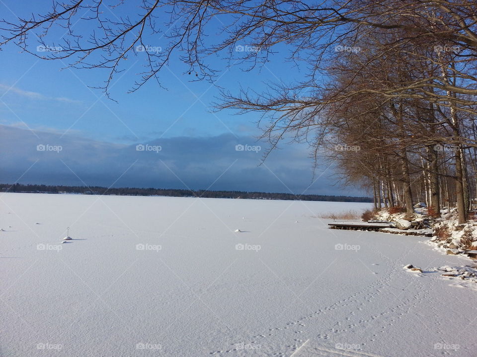 Frozen lake