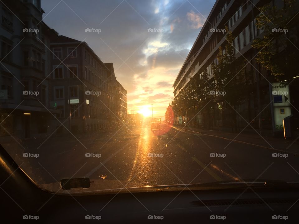 Street, Car, Road, Traffic, Light