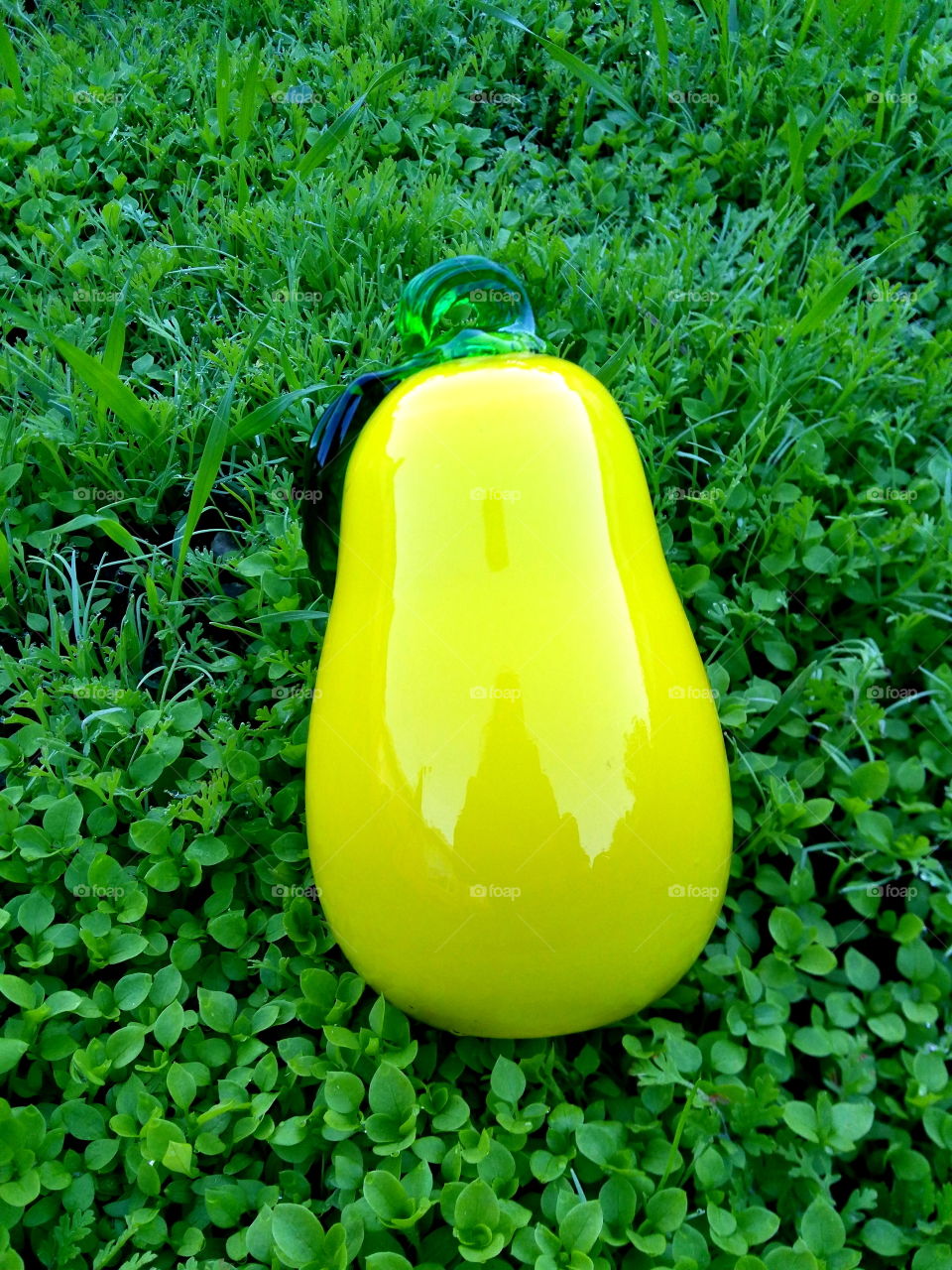 yellow glass pear