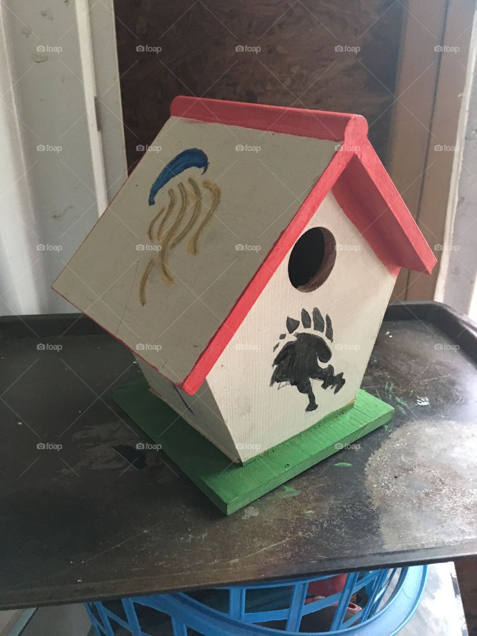 Second bird is finished and ready to be placed outside in a permanent spot for the birds.