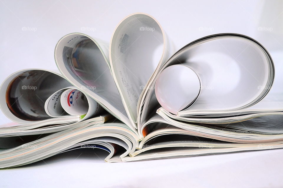 Magazines in shape of a heart