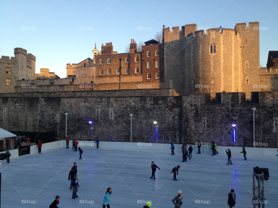 london wow tower of london ice ring by castle by Carlospelaez