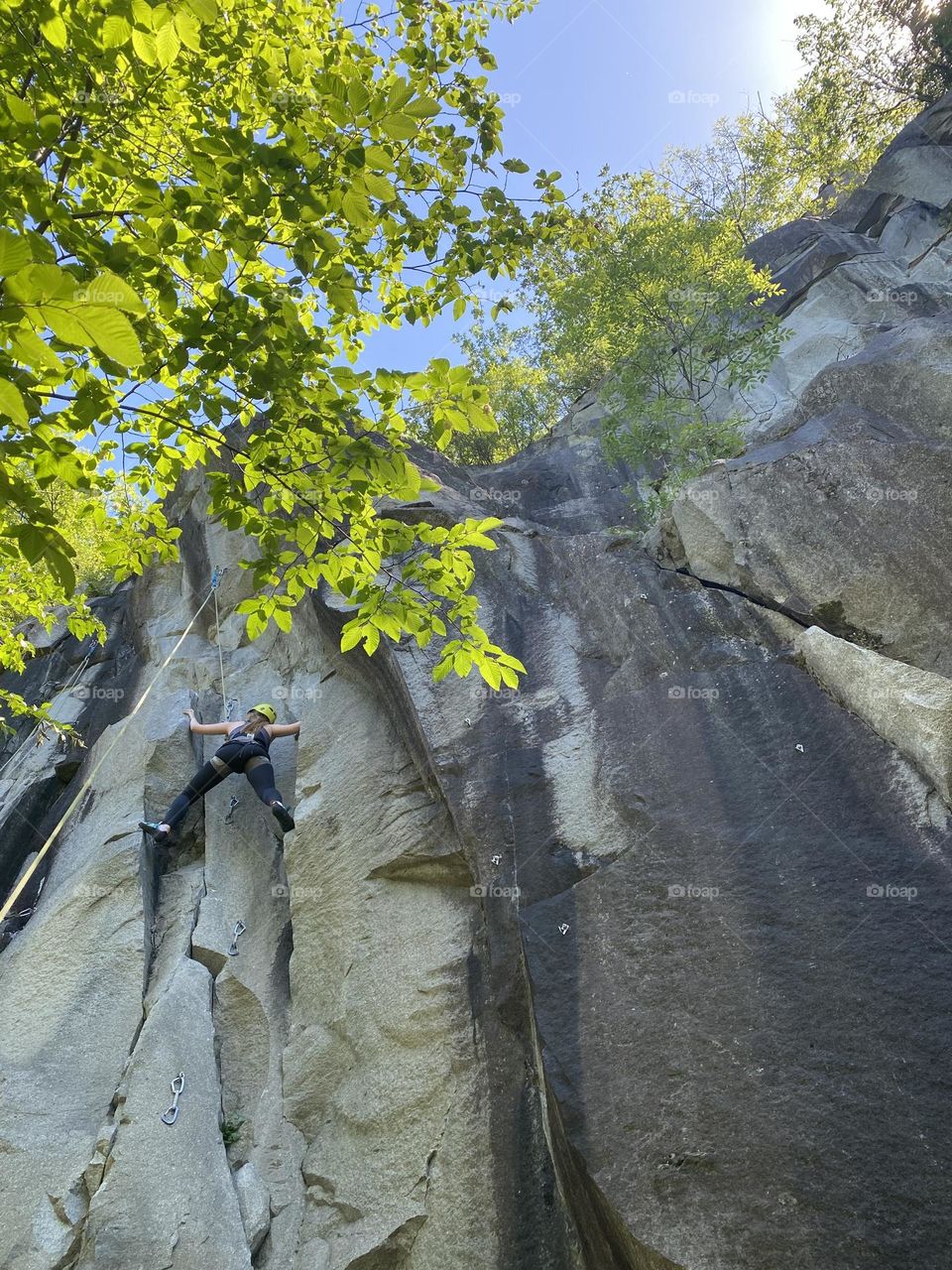 Climbing the rocks 