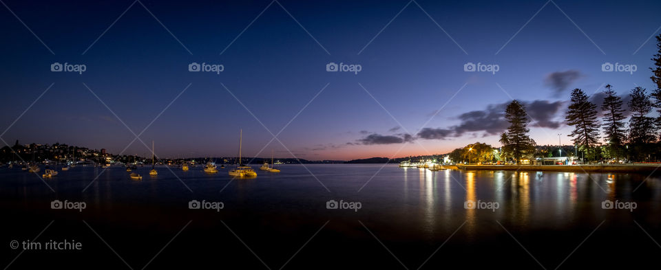 The daily ritual of the creeping in of dawn. Sydney’s Rose Bay