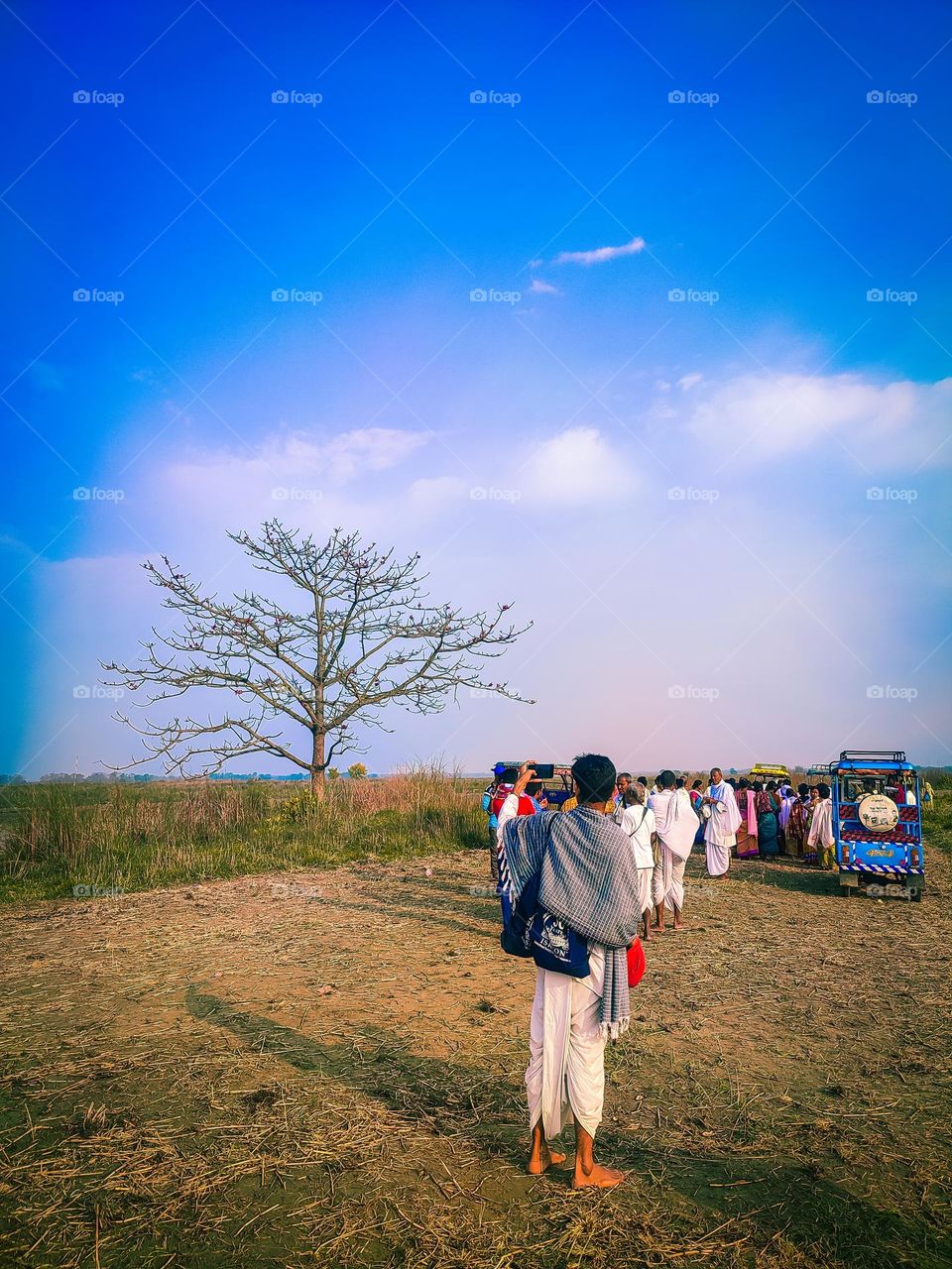 Person is recording video of beautiful scenery