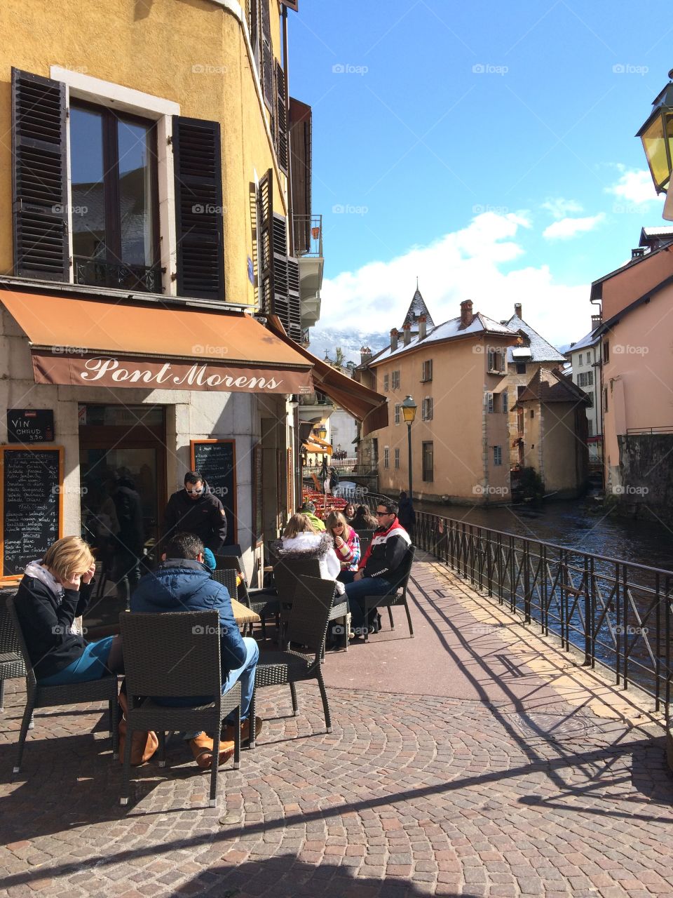 Annecy, France Café in the Spring