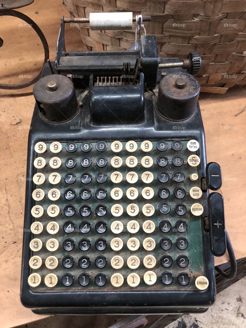 Very old adding machine