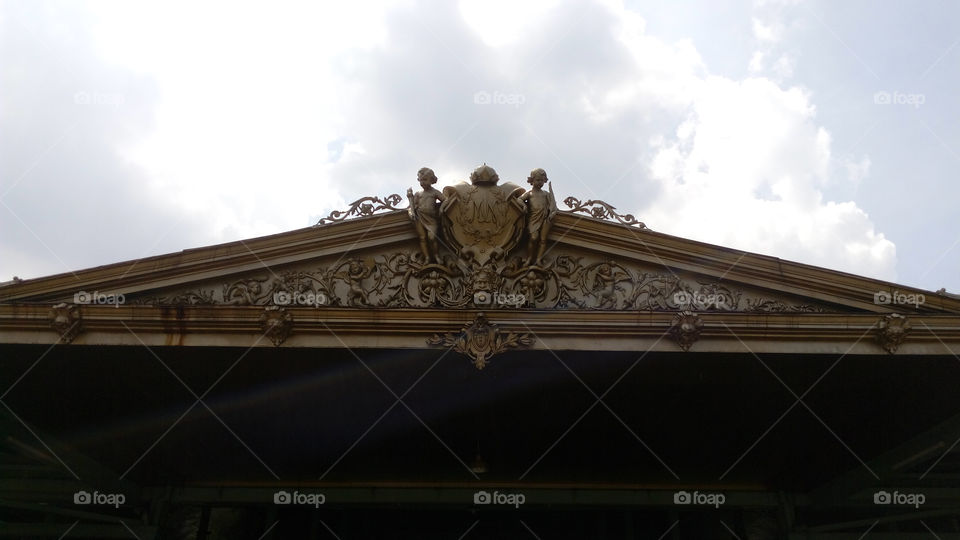 European style ornament in a traditional castle in Java Indonesia
