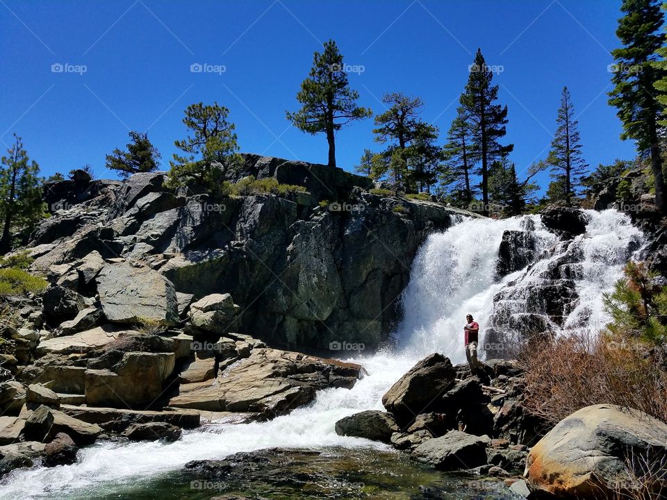 waterfall in the Sierras