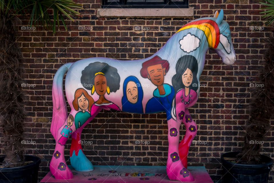 Animation colored horse