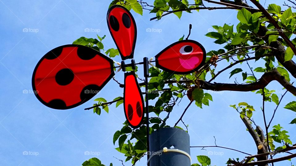 ladybug whirlygig. ladybug whirlygig missing 2 wings