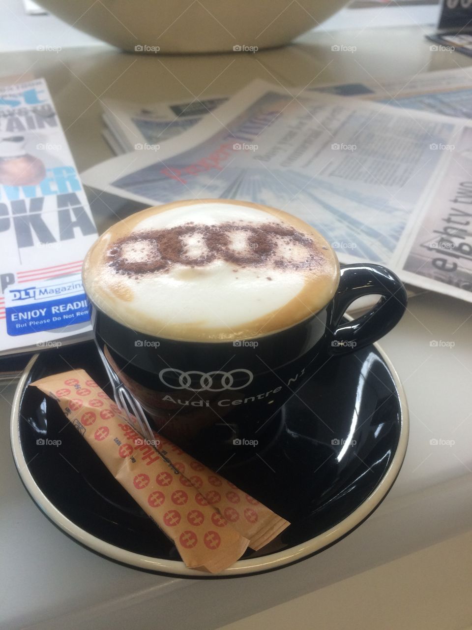 Enjoying a cup of Audi coffee. Not too sweet, not too bitter, just right 😀