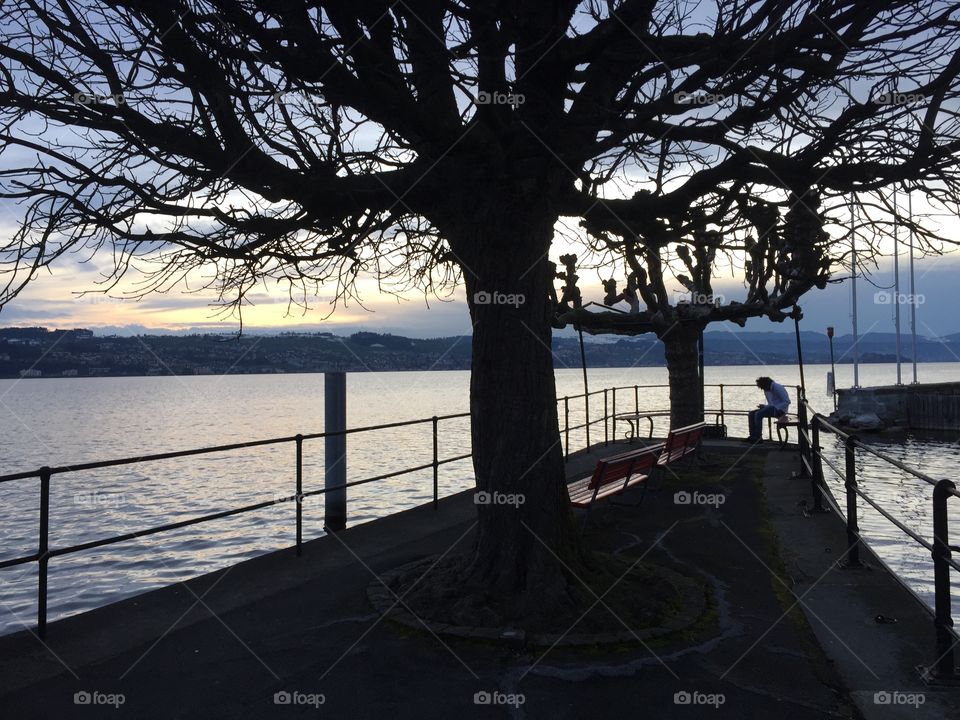 Sunset at Lake Zurich