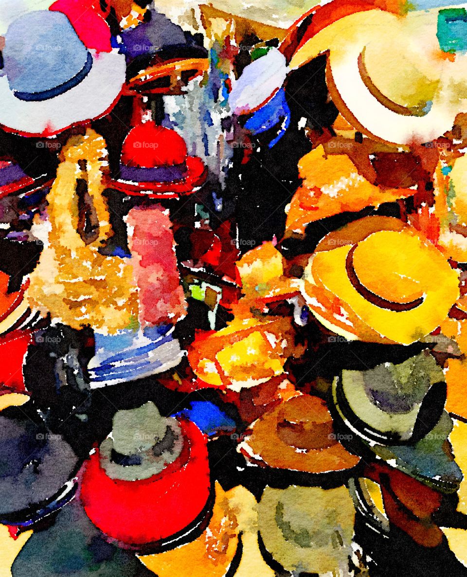 Hat Vendor Display, Wooden Boat Festival, Port Townsend, WA
