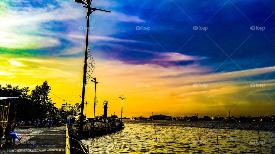 Afternoon on the edge of Kapuas River, Pontianak