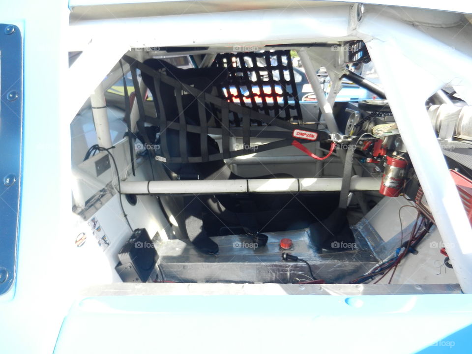 Inside a NASCAR.