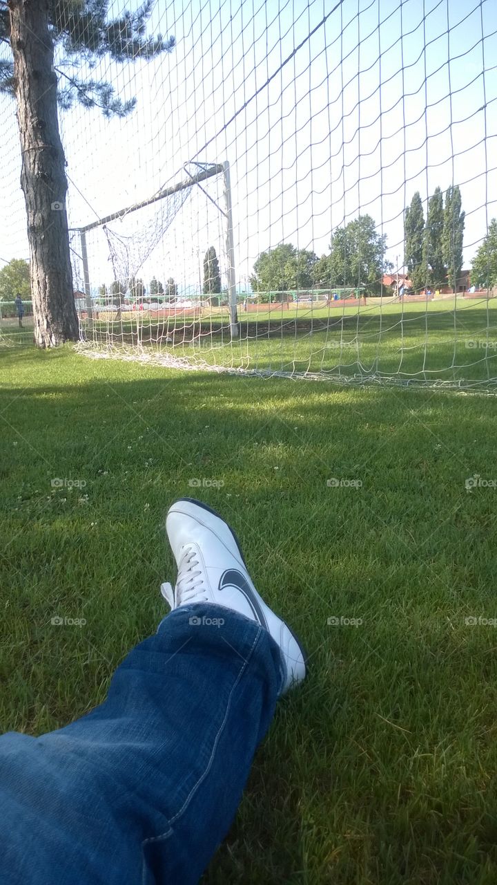 Nike snickers football field