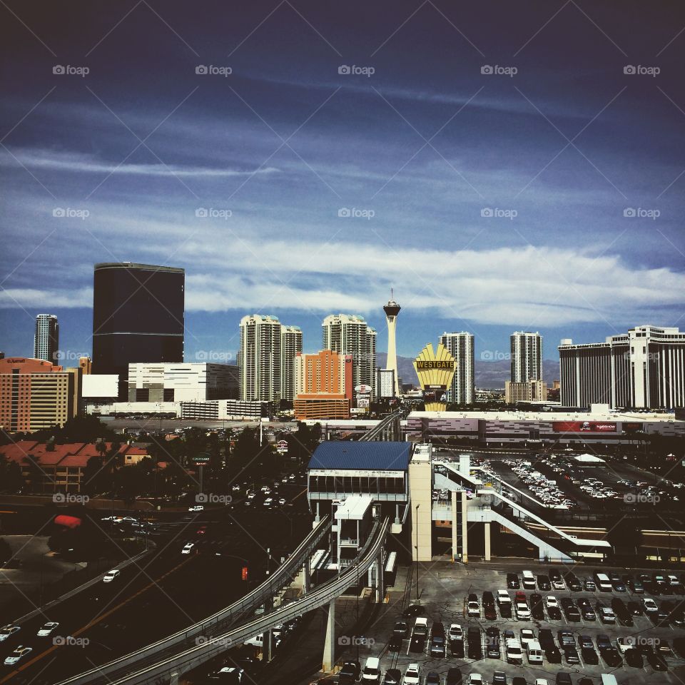 Las Vegas grit. Picture of Las Vegas near convention  center