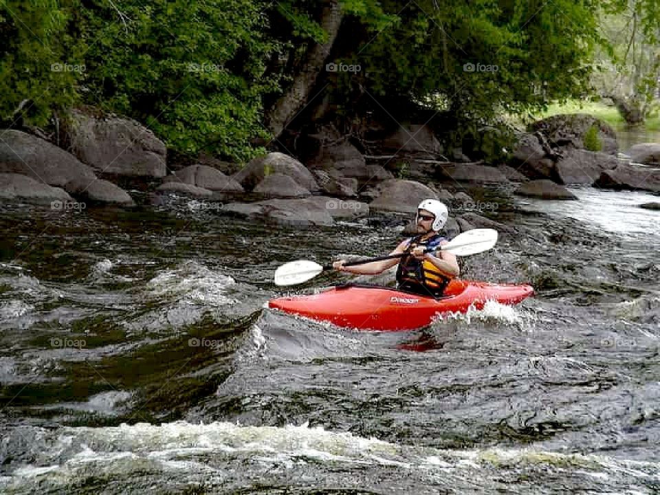 White water kayaking hobby