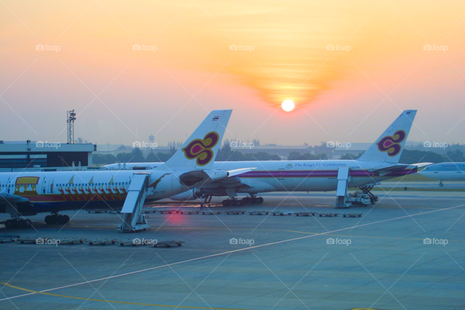 bangkok thailand airplane airport bangkok by cmosphotos