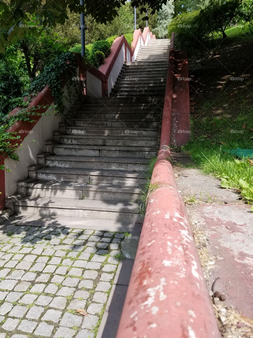 a staircase in the dikman vadesi park in Ankara Turkey