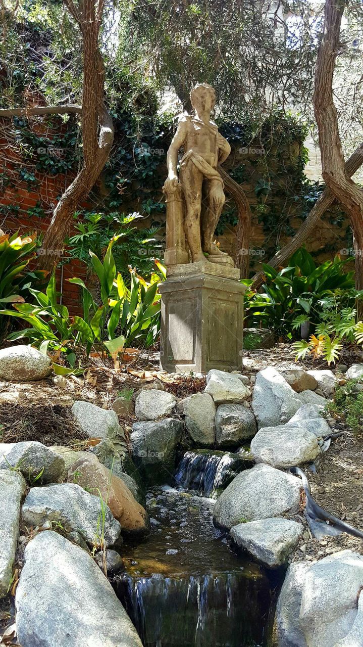 statue in a garden