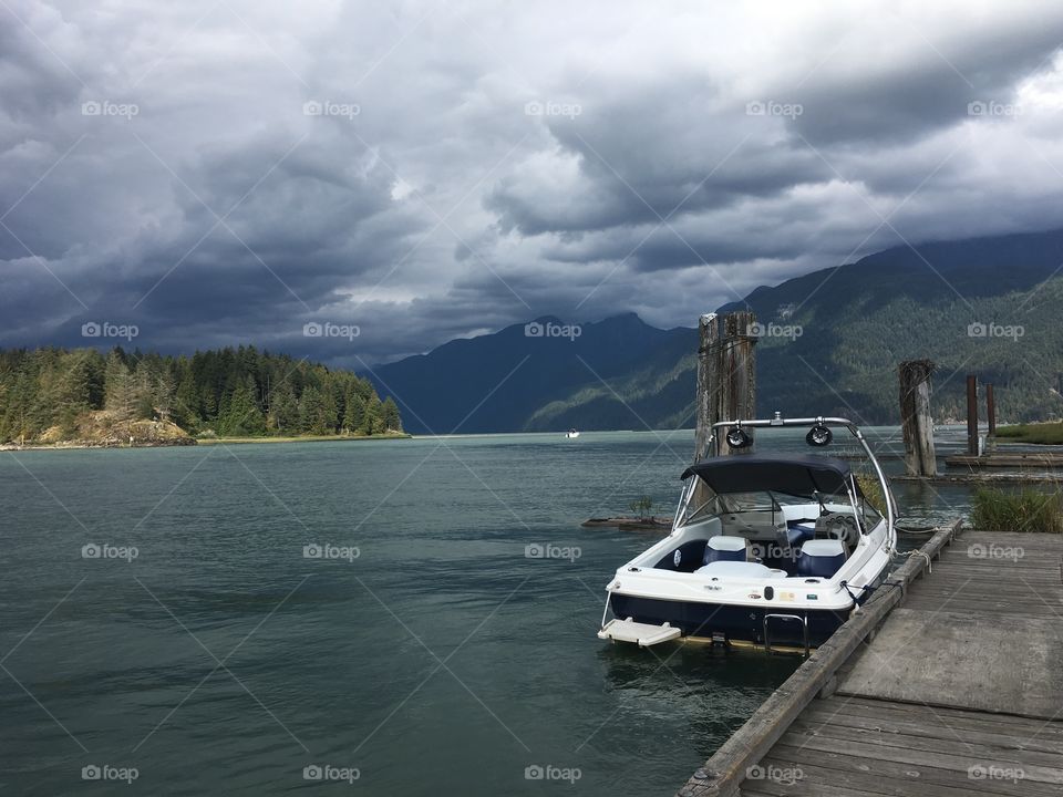 Dark and stormy day at Pitt Lake in beautiful British Columbia Canada!
