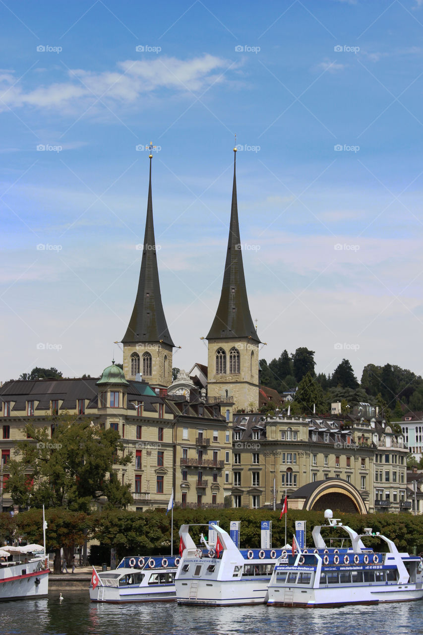 Beautiful architecture in Lucerne, Switzerland.