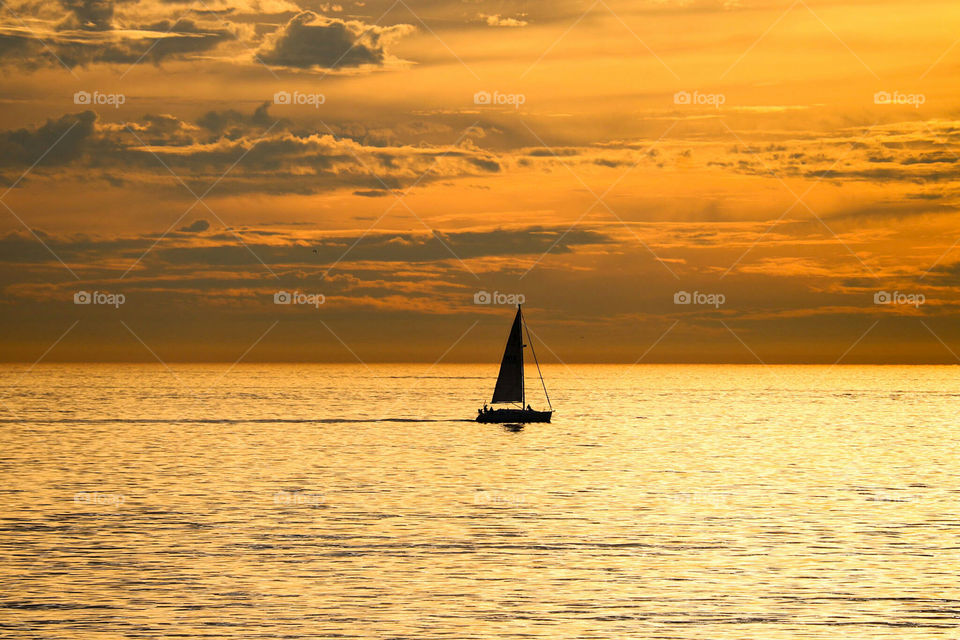 Sailboat ⛵️ sailing during the Golden Hour