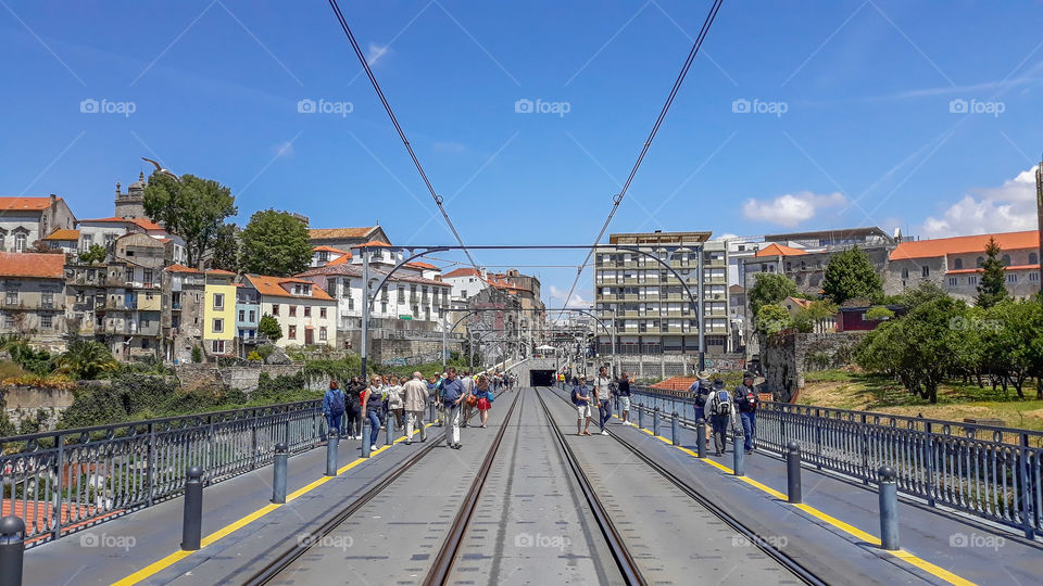 Porto city bridge, Portugal.