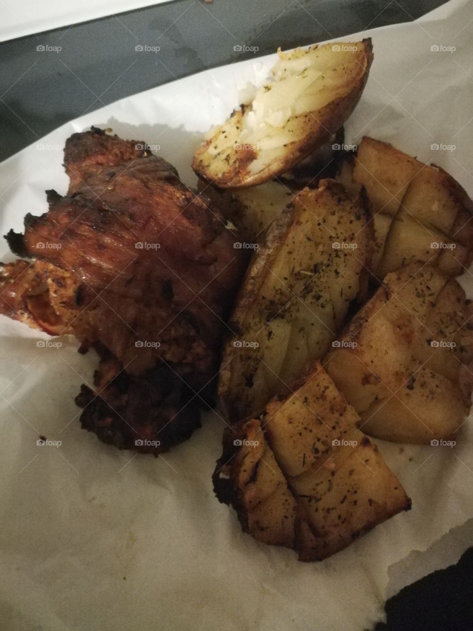 meaty bacon strips are wrapped around a boneless skinless chicken breasts stuffed with veggies and Havarti. 😋