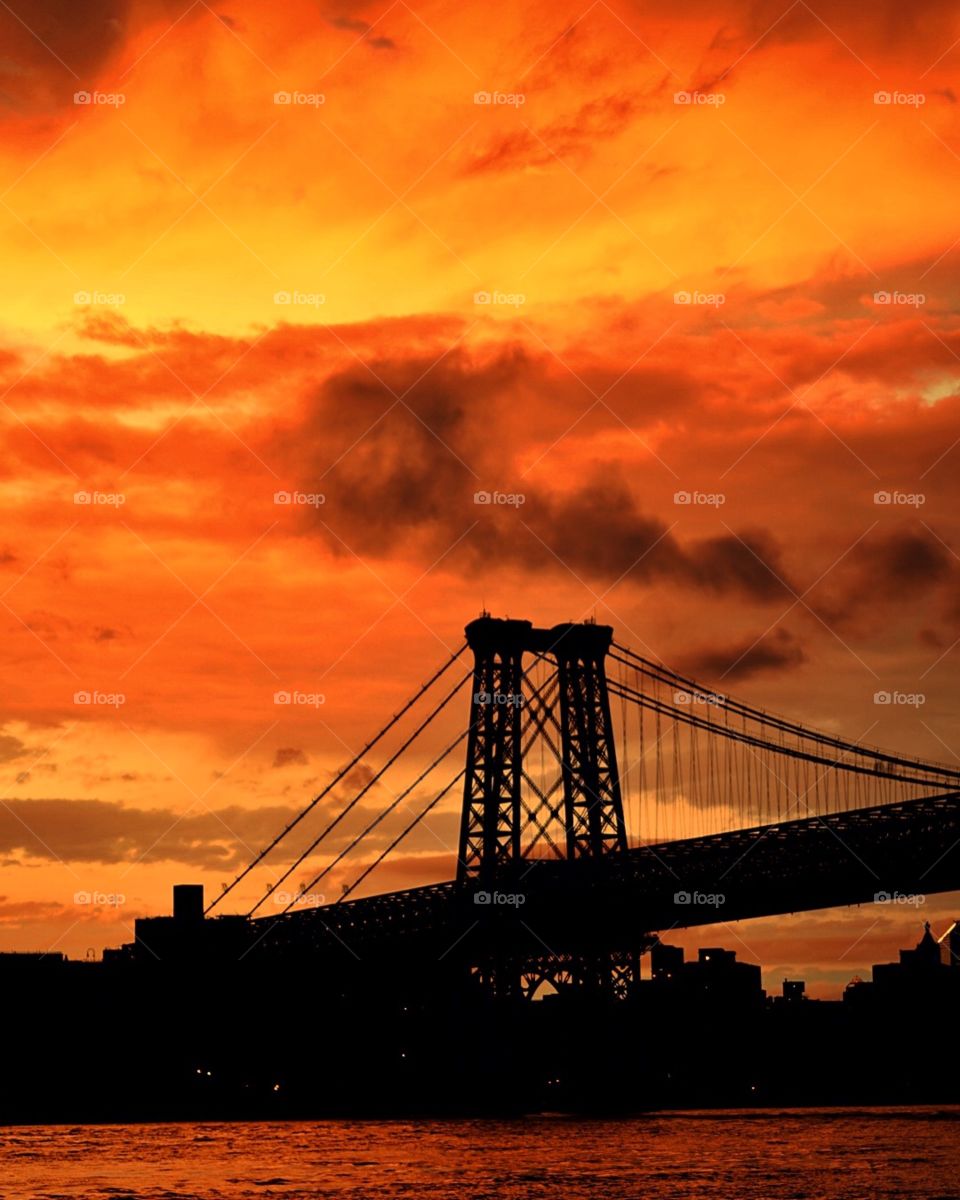 Sunset at the Williamsburg Bridge 