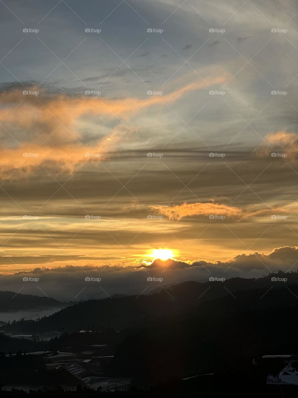 Sunrise panorama view