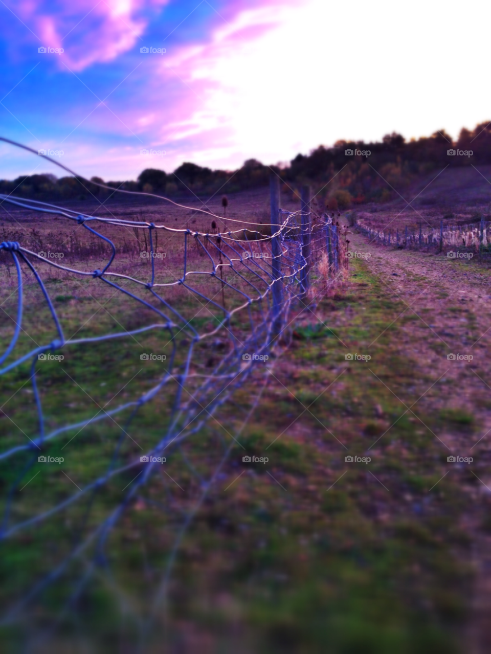 fence sunset path by SirBluto