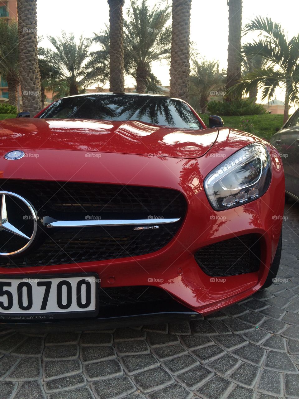 Mercedes SLS AMG in red 