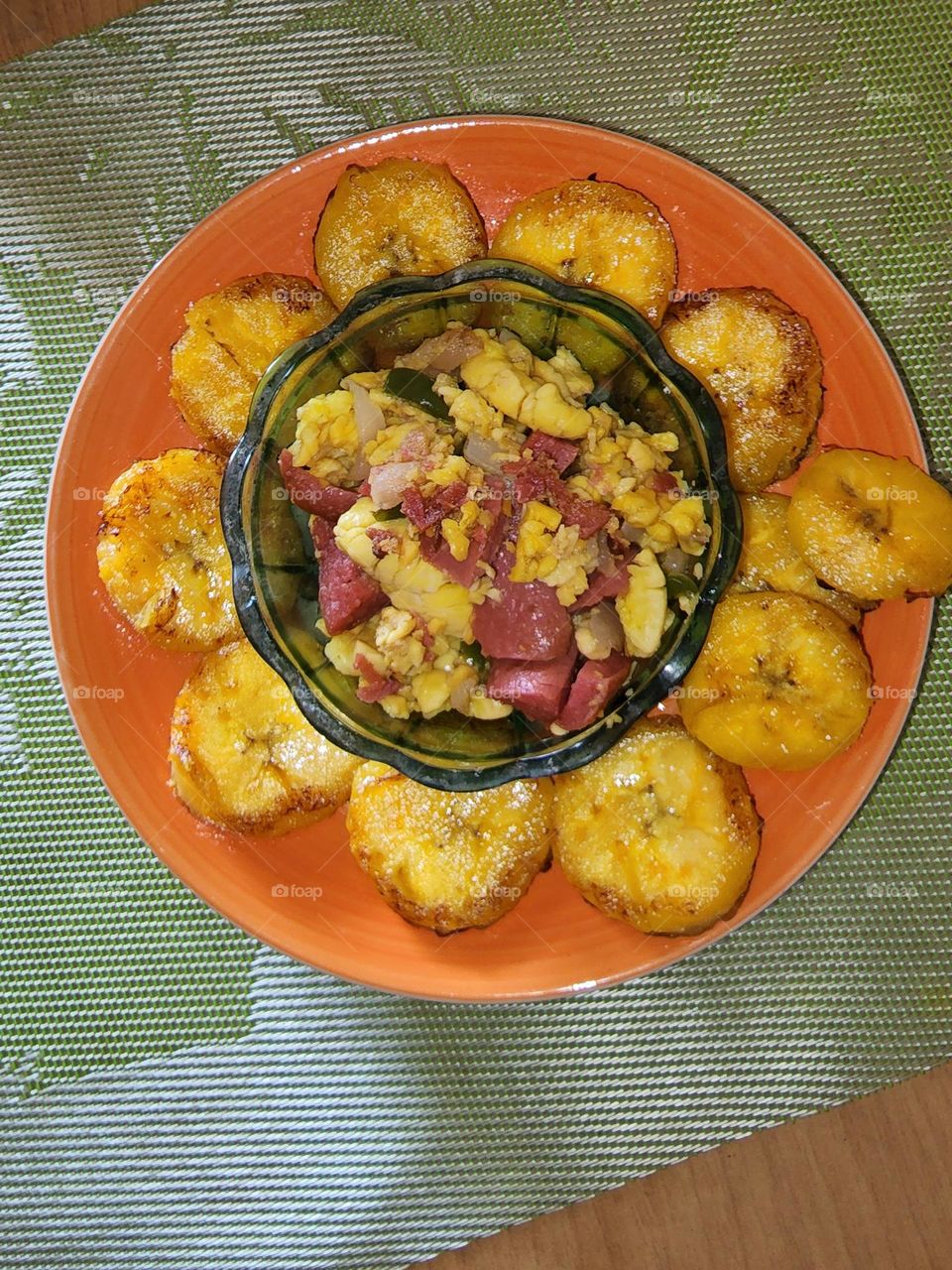 plantain and ackee dish