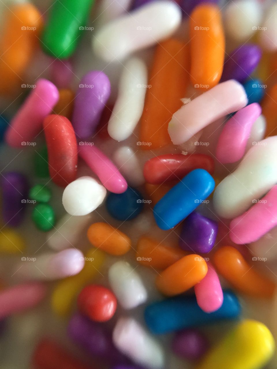 Macro donut sprinkles