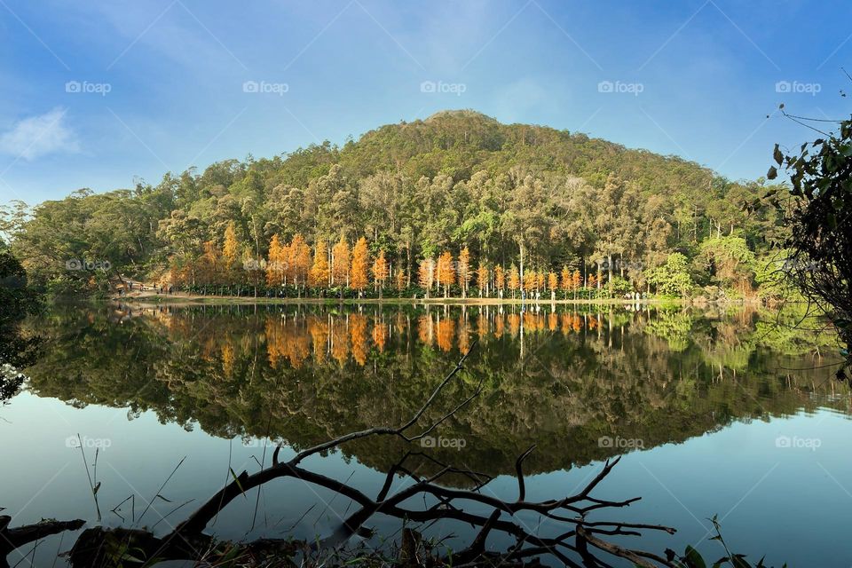 Beautiful mountain and lake scenery