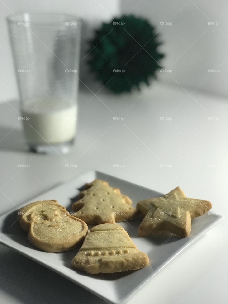 Milk and cookies Snacks for Santa Christmas Eve 