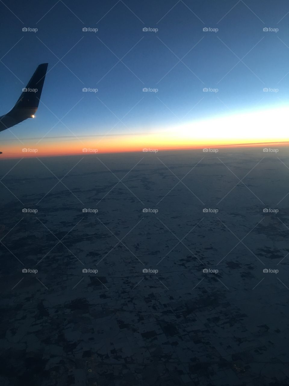 Icy sunset from the skies