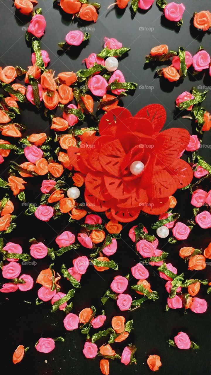 flower made from fabric