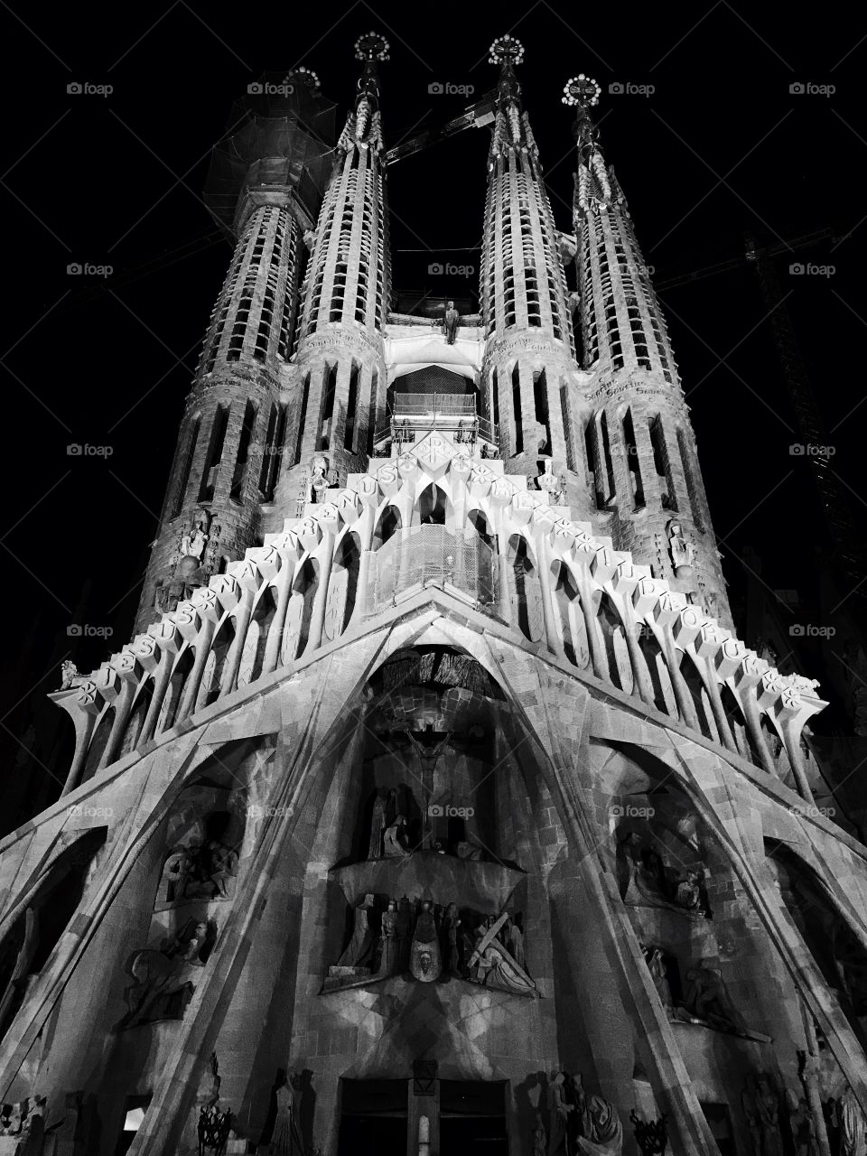 Gothic church in Barcelona, sagrada familia 