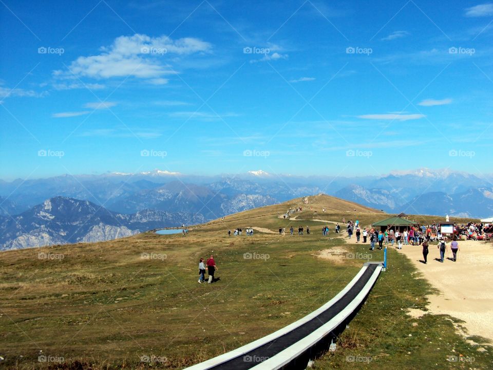Lago Di Garda at top of Monte Baldo, Italy